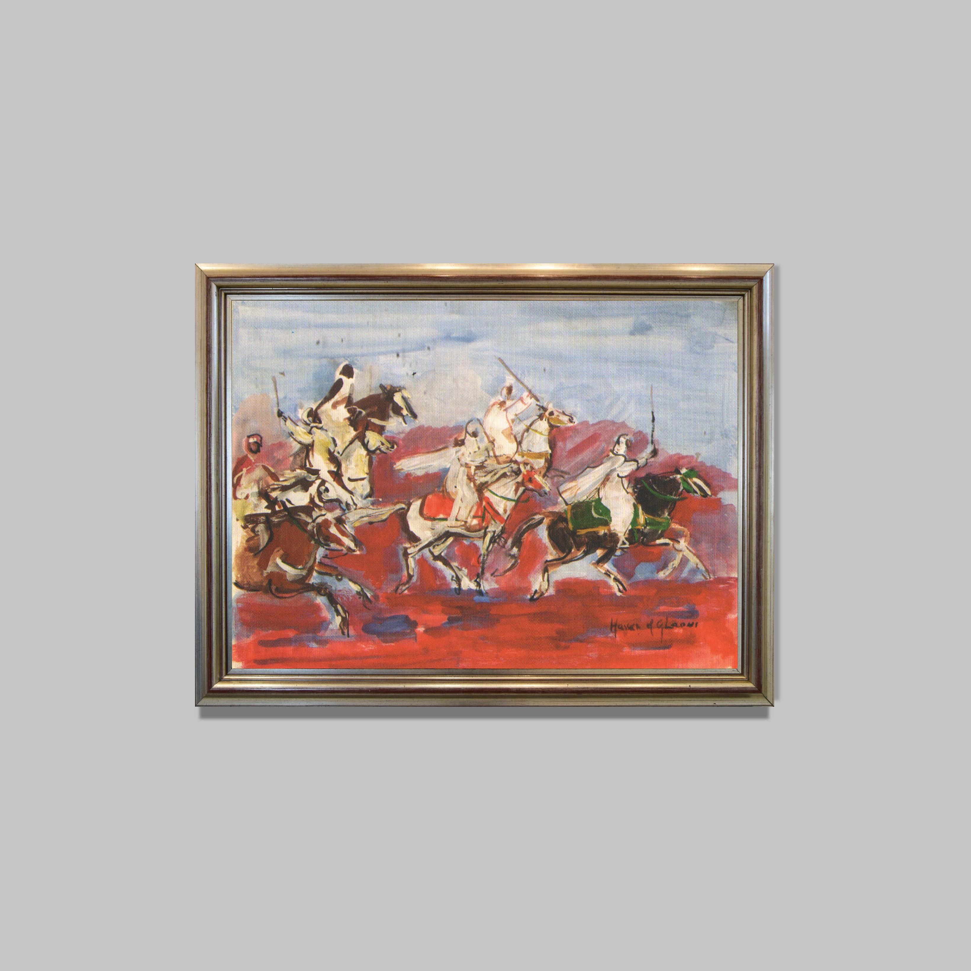 Chevaux au galop
Peinture sur isorel 
63 x 48 cm