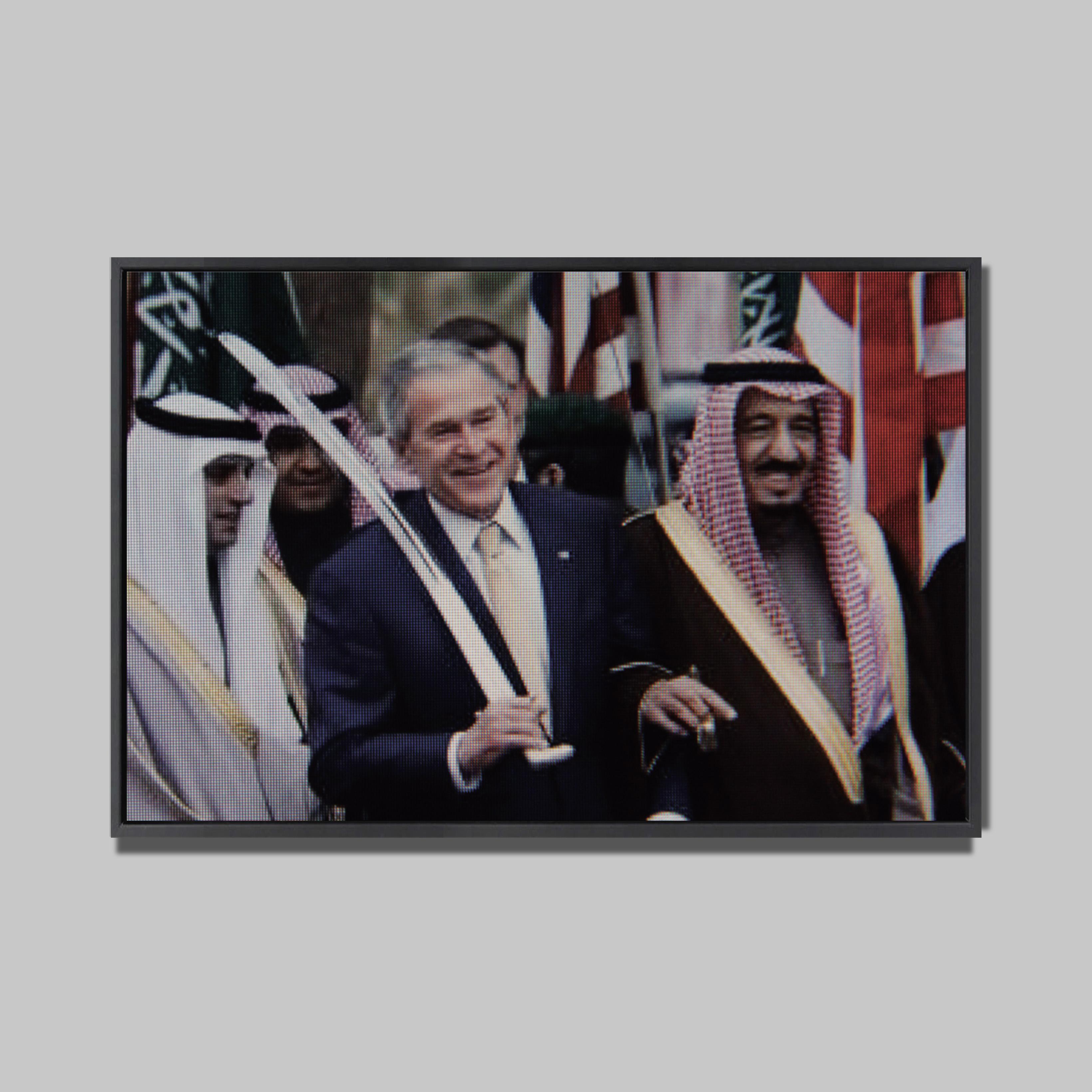 Bush et LEpée d'Arabie
Radar Org, 2009 
Photographie sur aluminium  
180 x 120 cm