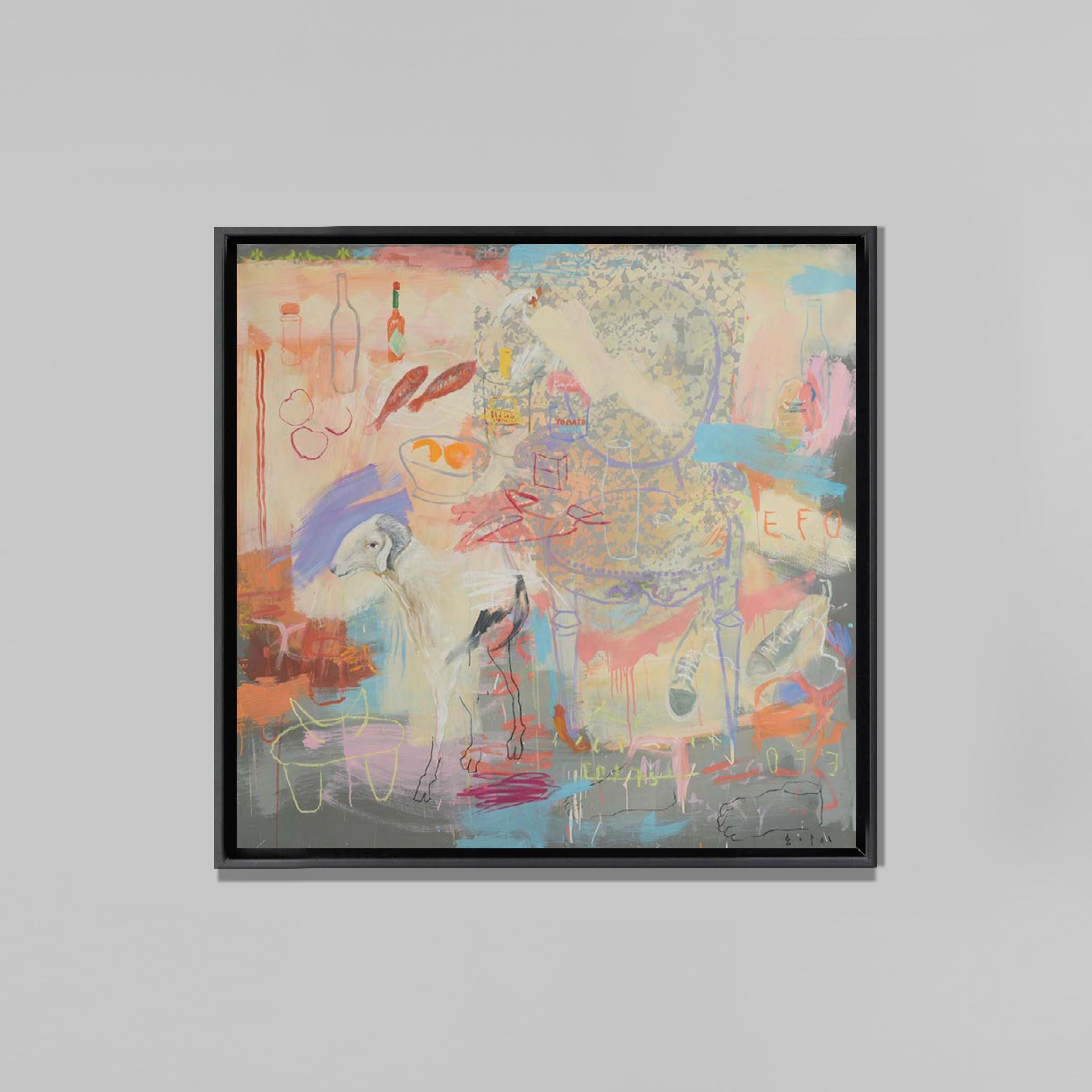 Glopal Dagnogo
Sans titre, 2017
Acrylique et pastel sur toile
150 x 150 cm
