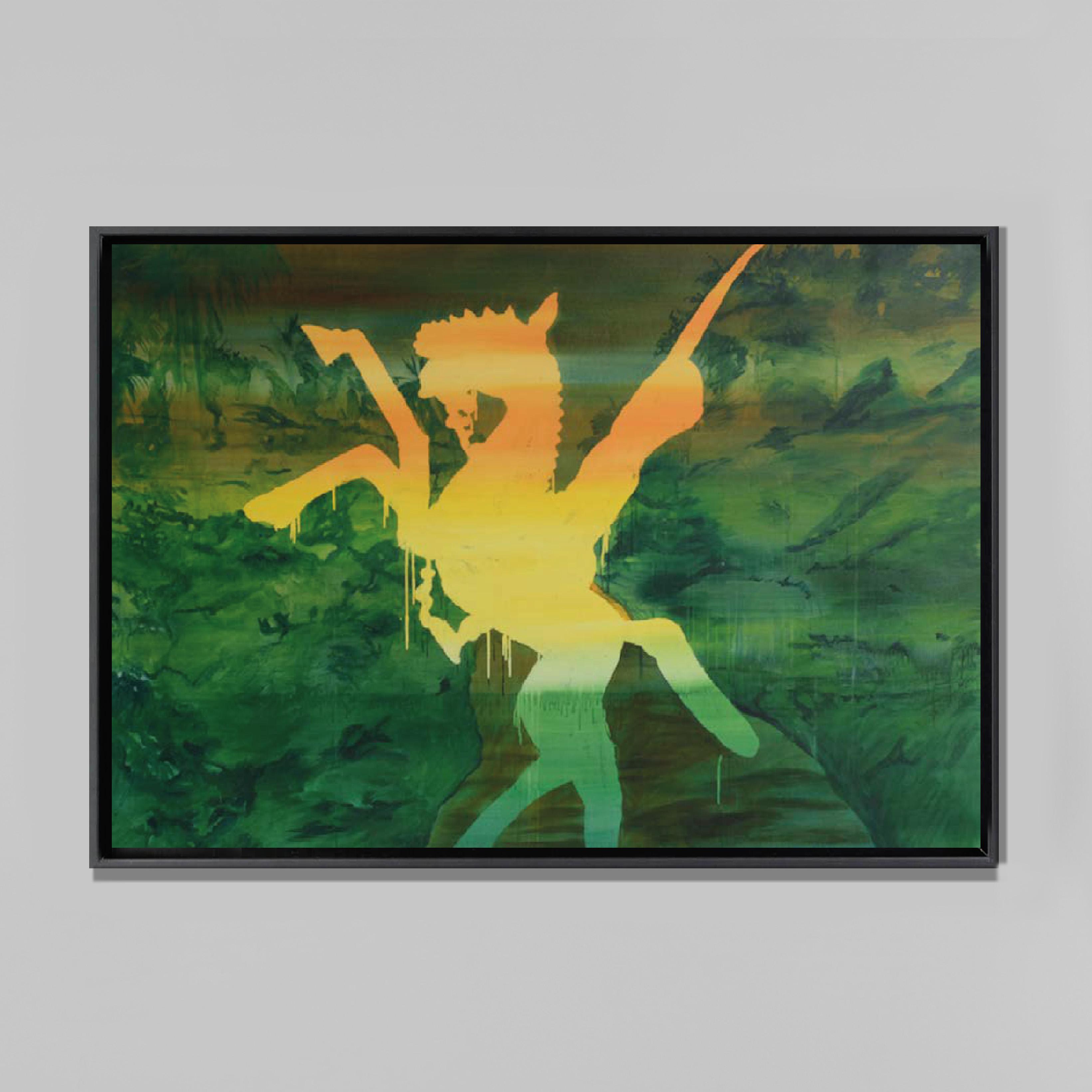 Cavalier, 2017
Encre et acrylique sur toile
120 x 180 cm